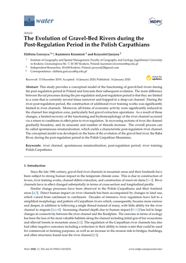 The Evolution of Gravel-Bed Rivers During the Post-Regulation Period in the Polish Carpathians