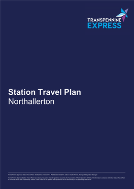 Station Travel Plan Northallerton