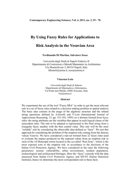 By Using Fuzzy Rules for Applications to Risk Analysis in The