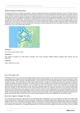 Norway: Route Through the Norwegian Fjords, Tailormade by Car 17/01