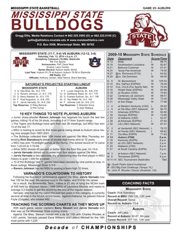 Auburn 1 Game Notes.Indd