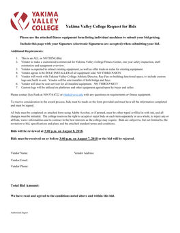 Yakima Valley College Request for Bids