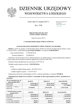 Sprawozdanie Nr 1/2017 Z Dnia 29 Czerwca 2017 R