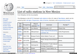 List of Radio Stations in New Mexico