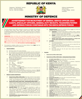 Kdf Recruitment 2021