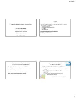 Common Pediatric Infections