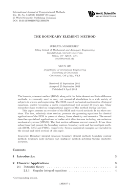 The Boundary Element Method