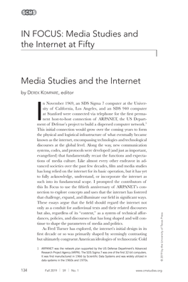 IN FOCUS: Media Studies and the Internet at Fifty