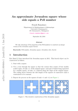 An Approximate Jerusalem Square Whose Side Equals a Pell Number