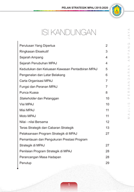 Isi Kandungan Pelan Strategik Mpaj 2015-2020 1 28 27 13 5