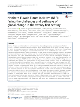 Northern Eurasia Future Initiative (NEFI)
