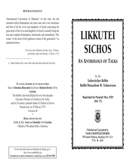 Likkutei Sichos the Announcement of the Redemption