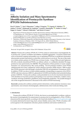 Affinity Isolation and Mass Spectrometry