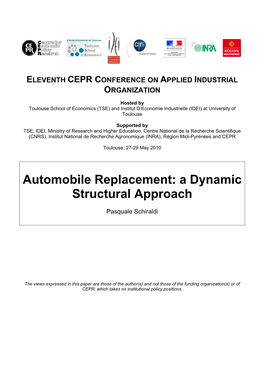 Automobile Replacement: a Dynamic Structural Approach