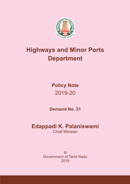 Highways and Minor Ports Department