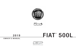 2019 FIAT 500L Owner's Manual