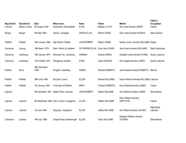 Reg District Sub-District Date Where Born Name Father Mother Father's