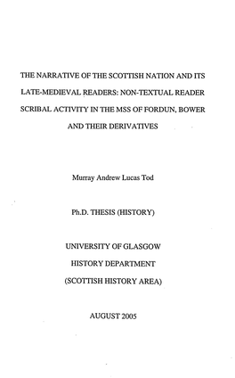 The Narrative of the Scottish Nation and Its Scribal