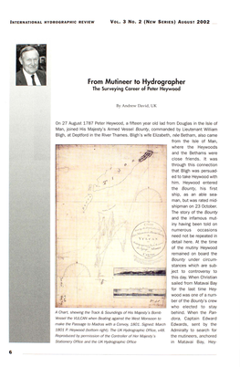 From Mutineer to Hydrographer the Surveying Career of Peter Heywood