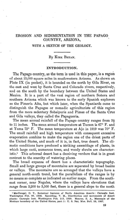 The Papago Country, As the Term Is Used in This Paper, Is a Region of About 13,000 Square Miles in Southwestern Arizona