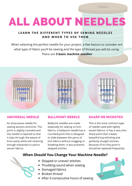 Learn the Different Types of Sewing Needles and When to Use Them