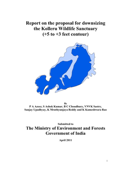 Report on the Proposal for Downsizing the Kolleru Wildlife Sanctuary (+5 to +3 Feet Contour)