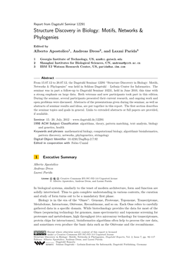 Motifs, Networks & Phylogenies