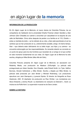 En Algun Lugar Del Memoria