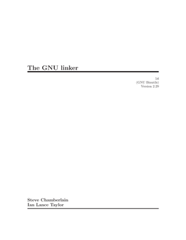 The GNU Linker