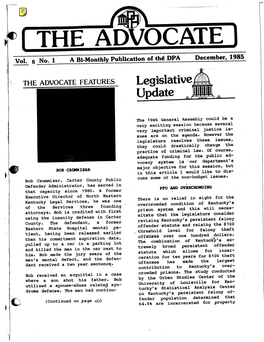 Advocate-Vol 8-No 1-Entire Issue (12-1985)