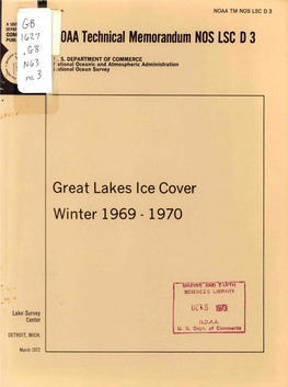 Great Lakes Ice Cover, Winter 1969-70