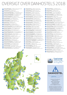 Oversigt Over Danhostels 2018