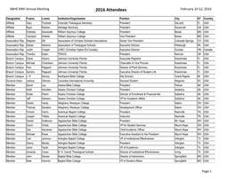 2016 Attendee List Final