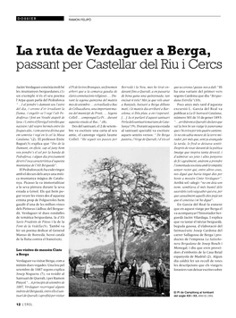 La Ruta De Verdaguer a Berga, Passant Per Castellar Del Riu I Cercs