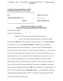 US ACTIVE:\43864305\15\14013.0138 11-15463-Shl Doc 4 Filed 11/29/11 Entered 11/29/11 07:11:11 Main Document Pg 2 of 92