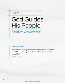 God Guides His People Numbers; Deuteronomy