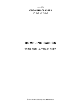 Dumpling Basics