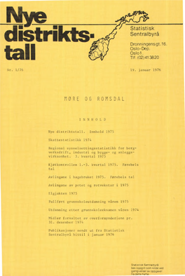 Nye Distriktstall 1976 Møre Og Romsdal