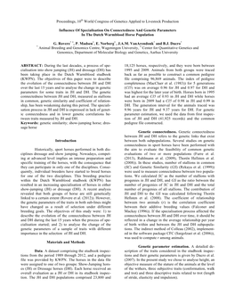 Influence of Specialisation on Connectedness and Genetic Parameters in Dutch Warmblood Riding