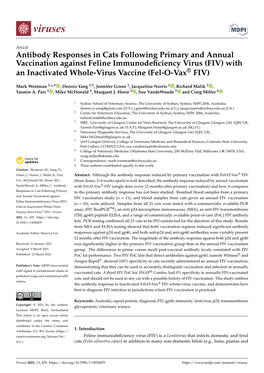 FIV) with an Inactivated Whole-Virus Vaccine (Fel-O-Vax® FIV)