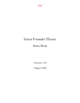 Great Founder Theory