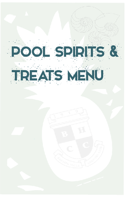 Pool Spirits & Treats Menu