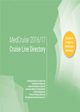 MEDCRUISE Cruise Line Directo