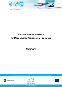 A Map of Healthcare Needs for Mazowieckie Voivodeship– Oncology Summary