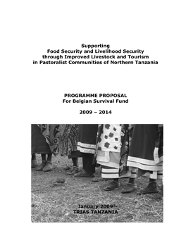 Supporting Food Security and Livelihood Security Through Improved Livestock and Tourism in Pastoralist Communities of Northern Tanzania