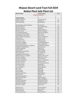 2019 Fall Plant Sale List Web Version.Xlsx