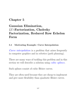 Chapter 5 Gaussian Elimination, LU-Factorization, Cholesky