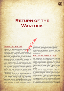 Return of the Warlock