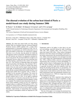 The Diurnal Evolution of the Urban Heat Island of Paris