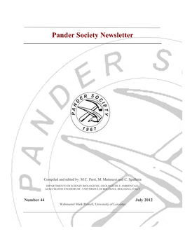 Pander Society Newsletter